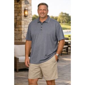 3XLT Perry Ellis Gray Polo Shirt Big Tall Golf Casual Men